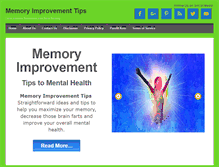 Tablet Screenshot of mymemoryimprovementtips.net